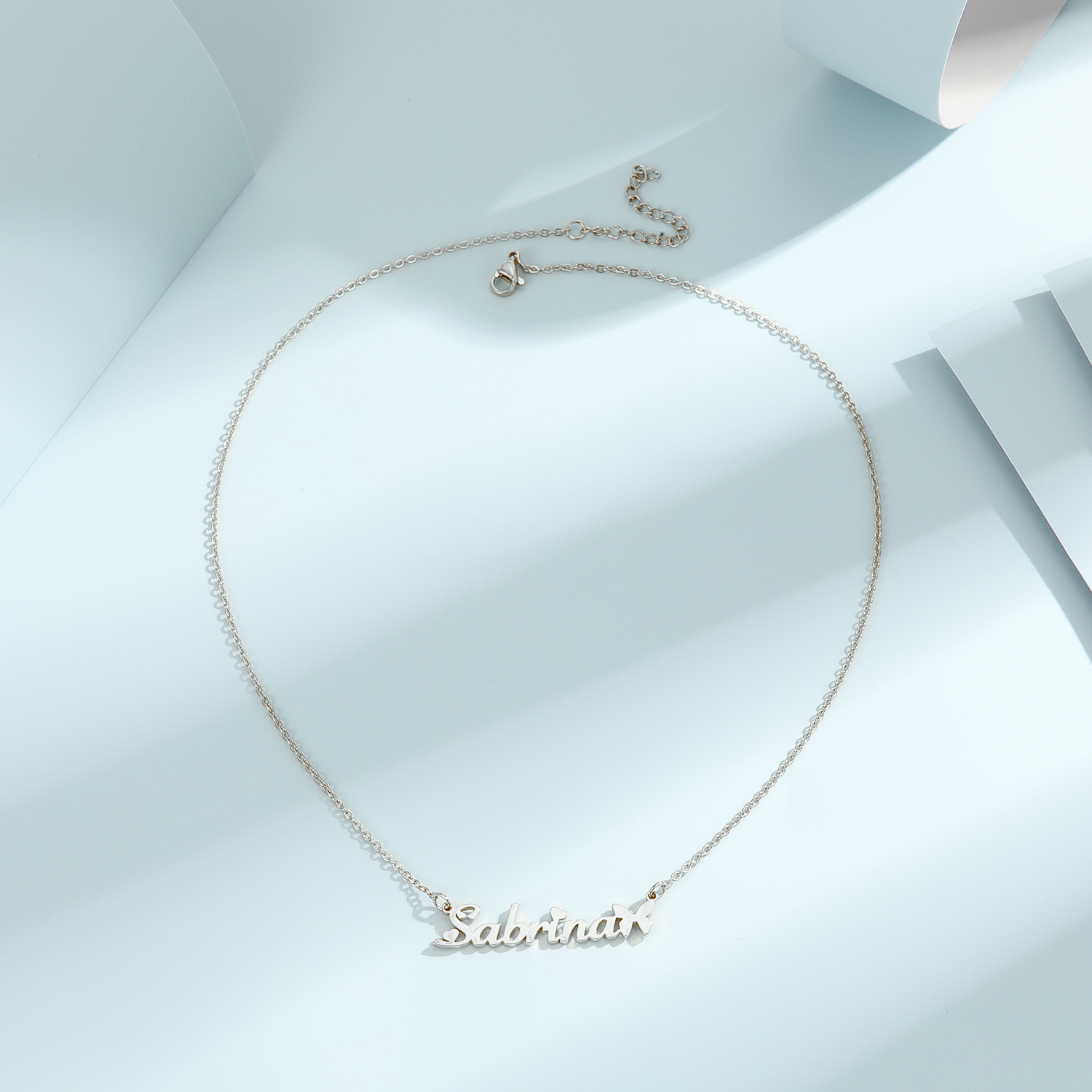 Women Fashion Names - 1pc Personalized Butterfly Name Necklace, Elegant