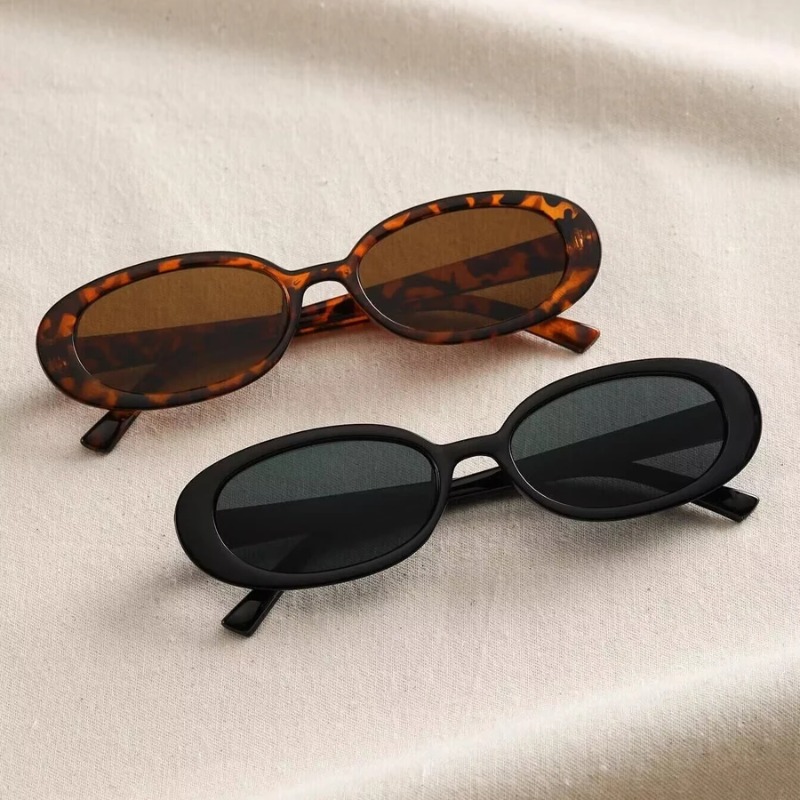 Women Fashion Glasses - Vintage Oval Sunglasses Women Luxury Brand