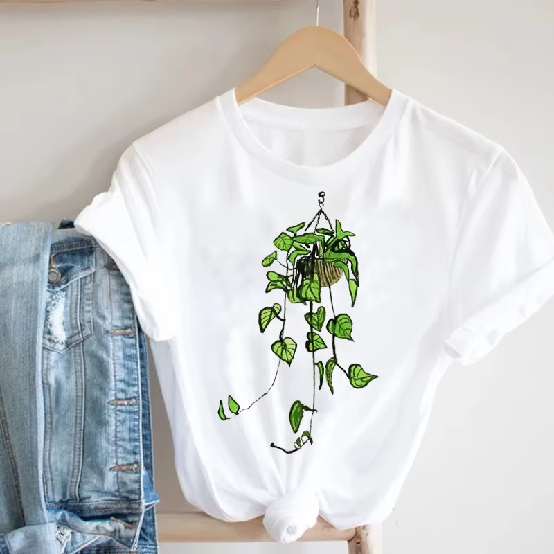 Women'S Fashion In The 90S - Women Printing Cartoon Plant Spring Summer