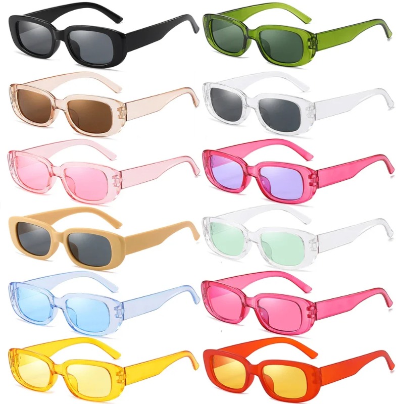 Women Fashion Glasses - Women Men Steampunk Rectangle Frame Sunglasses