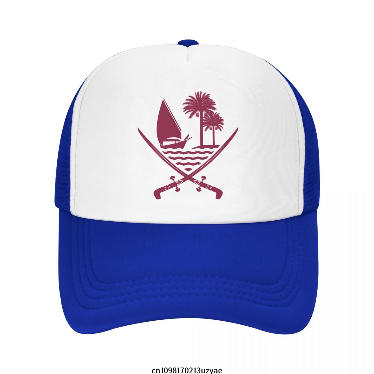 Emblem Of Qatar Mesh Baseball  - Women Fashion Qatar avis et prix