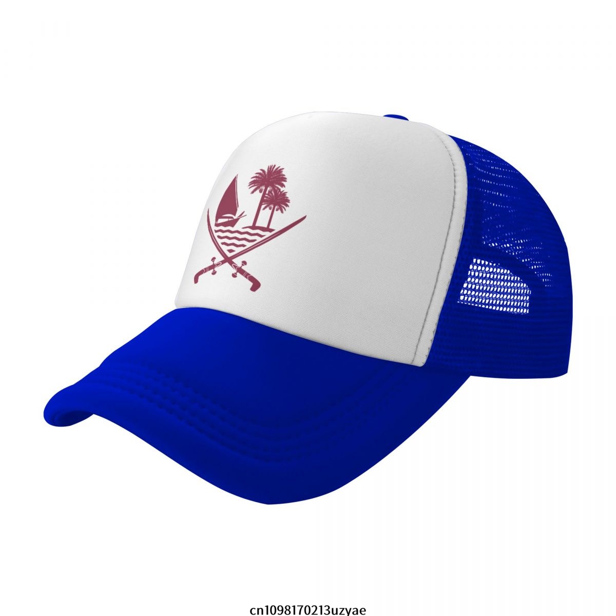 Emblem Of Qatar Mesh Baseball  - Women Fashion Qatar avis et prix