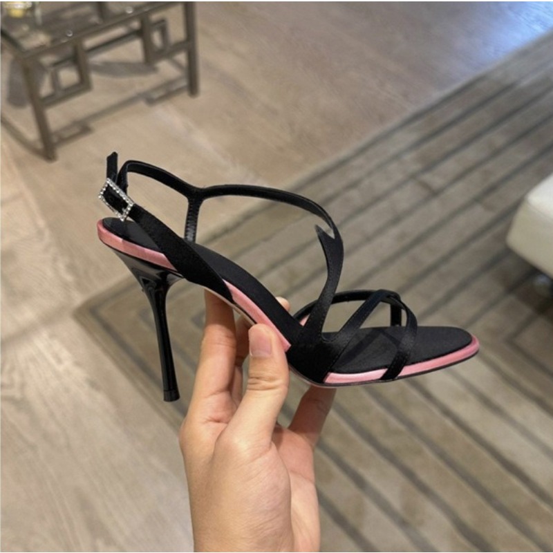 Satin Color Block Stiletto Hig - Women'S Fashion Belts avis et prix