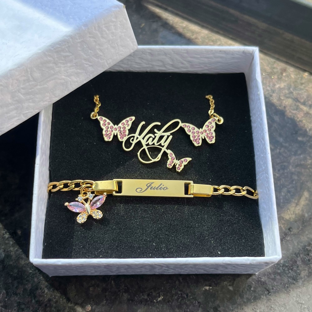 DUOYING Custom Pink Butterfly  - Women Fashion Names avis et prix