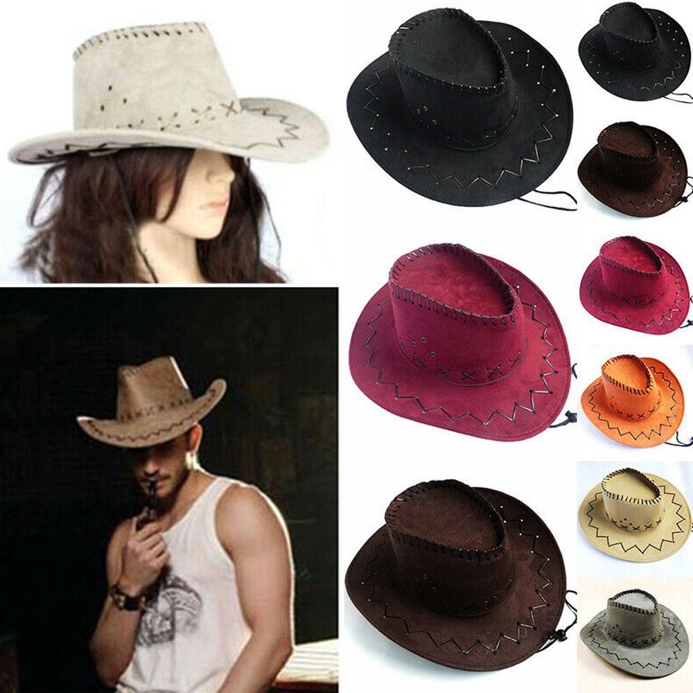 Unisex Cowboy Hat Suede Fashio - Women'S Fashion Wild West avis et prix
