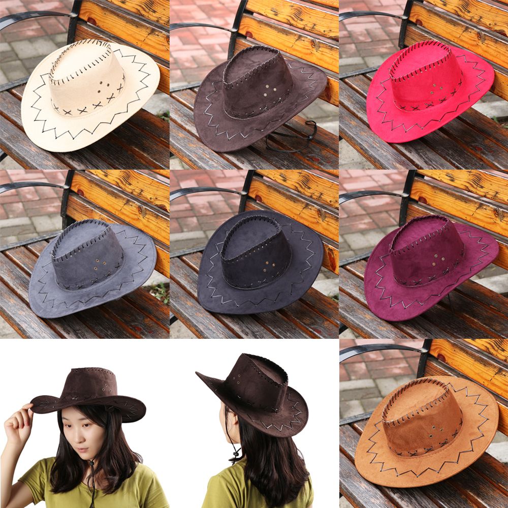 Unisex Cowboy Hat Suede Fashio - Women'S Fashion Wild West avis et prix