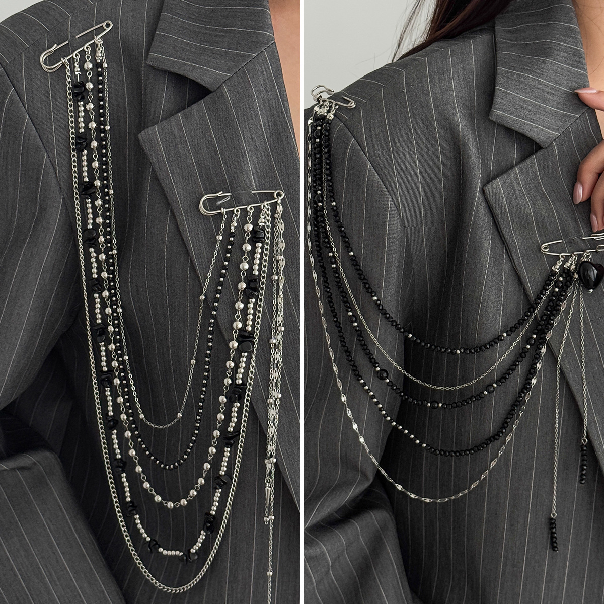 Punk Hip Hop Long Crystal Broo - Women'S Fashion Layering avis et prix