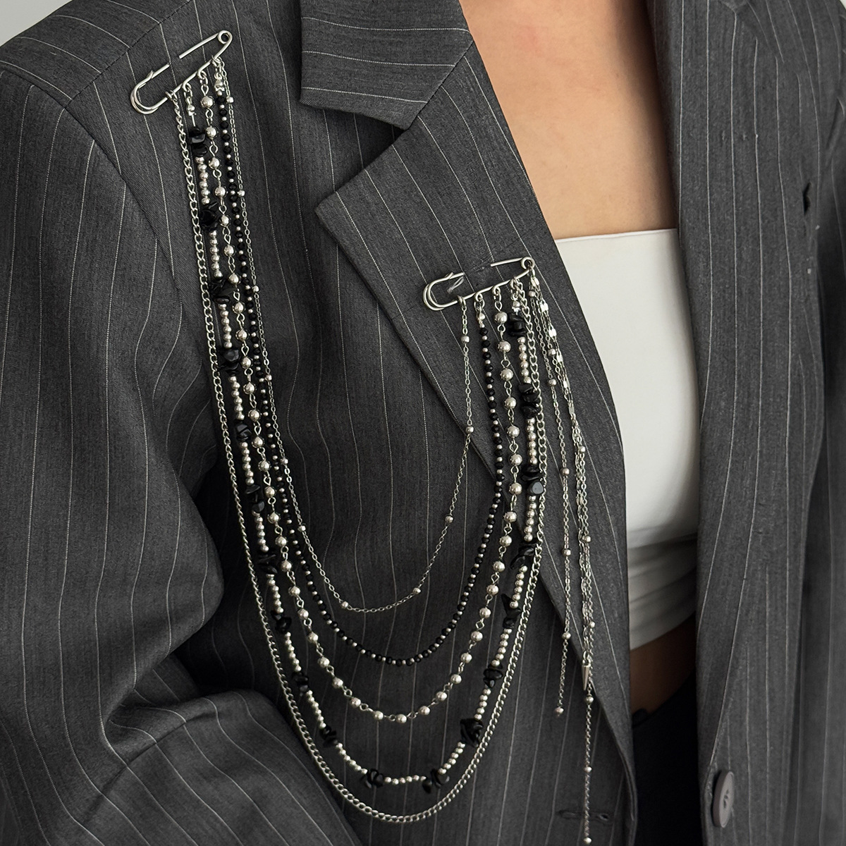 Punk Hip Hop Long Crystal Broo - Women'S Fashion Layering avis et prix