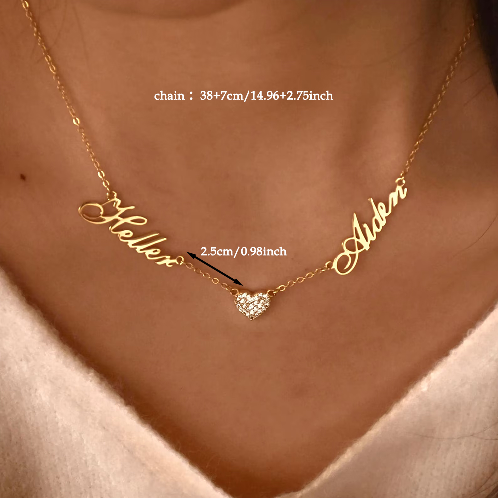 Custom Two Name Necklace For W - Women Fashion Names avis et prix