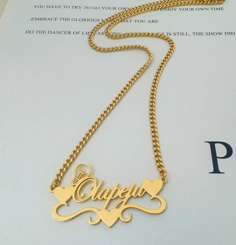 Handcrafted Gold Color Name Ne - Women Fashion Names avis et prix