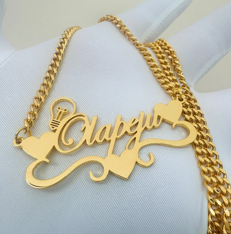 Handcrafted Gold Color Name Ne - Women Fashion Names avis et prix