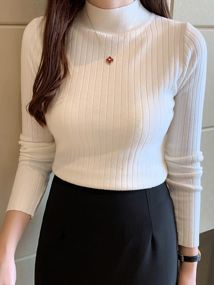 2026 New Autumn Winter Knitted - Ribbed Knit Sweater avis et prix