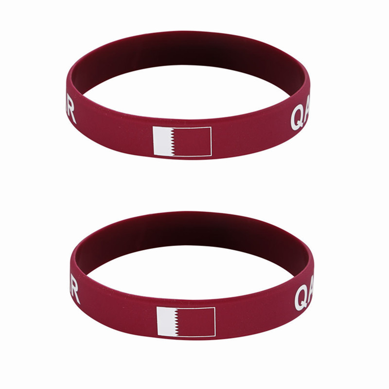 2pcs Qatar Flag Silicone Brace - Women Fashion Qatar avis et prix