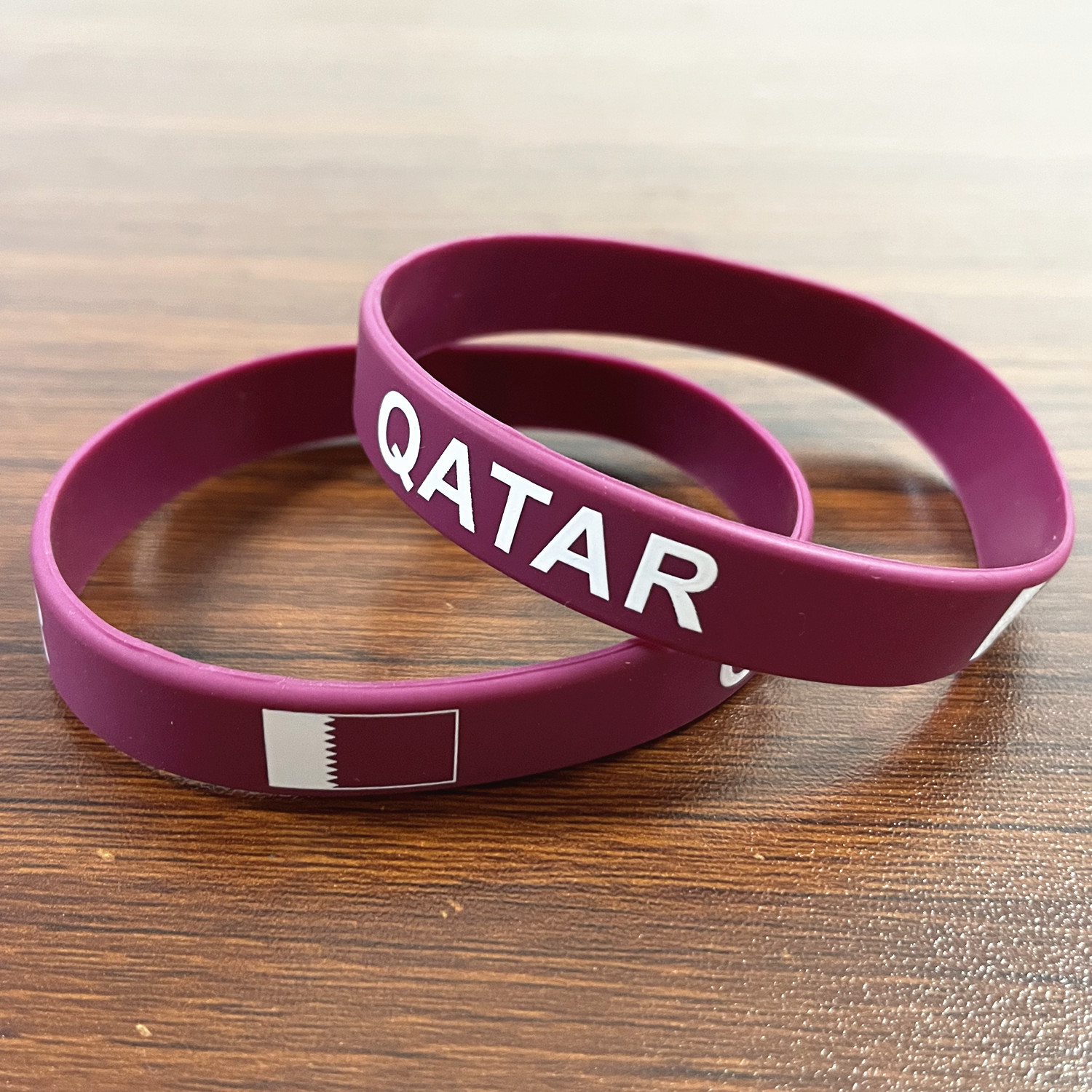2pcs Qatar Flag Silicone Brace - Women Fashion Qatar avis et prix