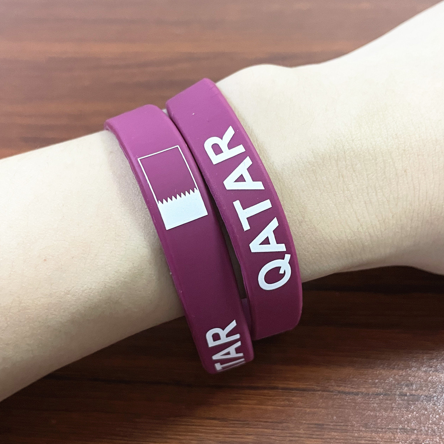 2pcs Qatar Flag Silicone Brace - Women Fashion Qatar avis et prix