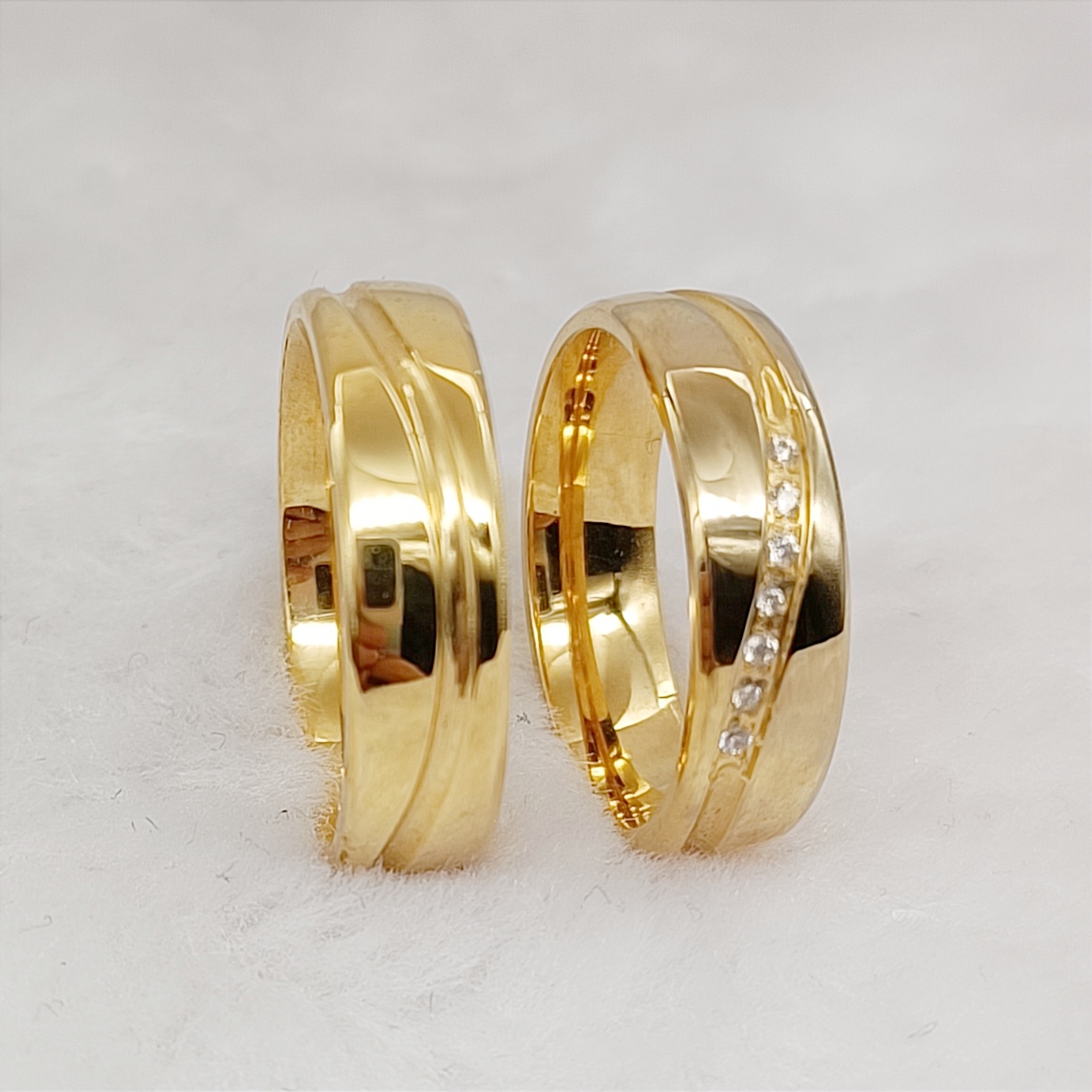 Western Shiny Lover's Couples  - Women'S Fashion Rings Gold avis et prix