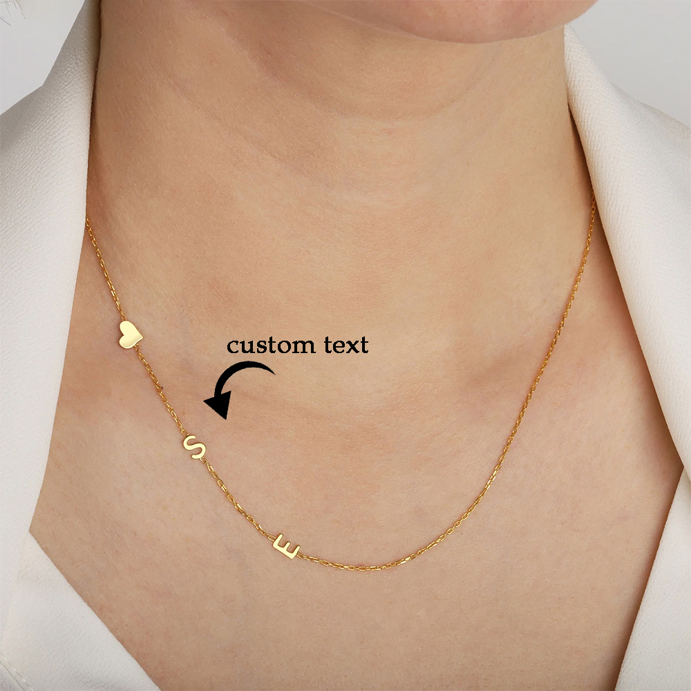 Custom Heart Sideways Letter I - Women Fashion Names avis et prix