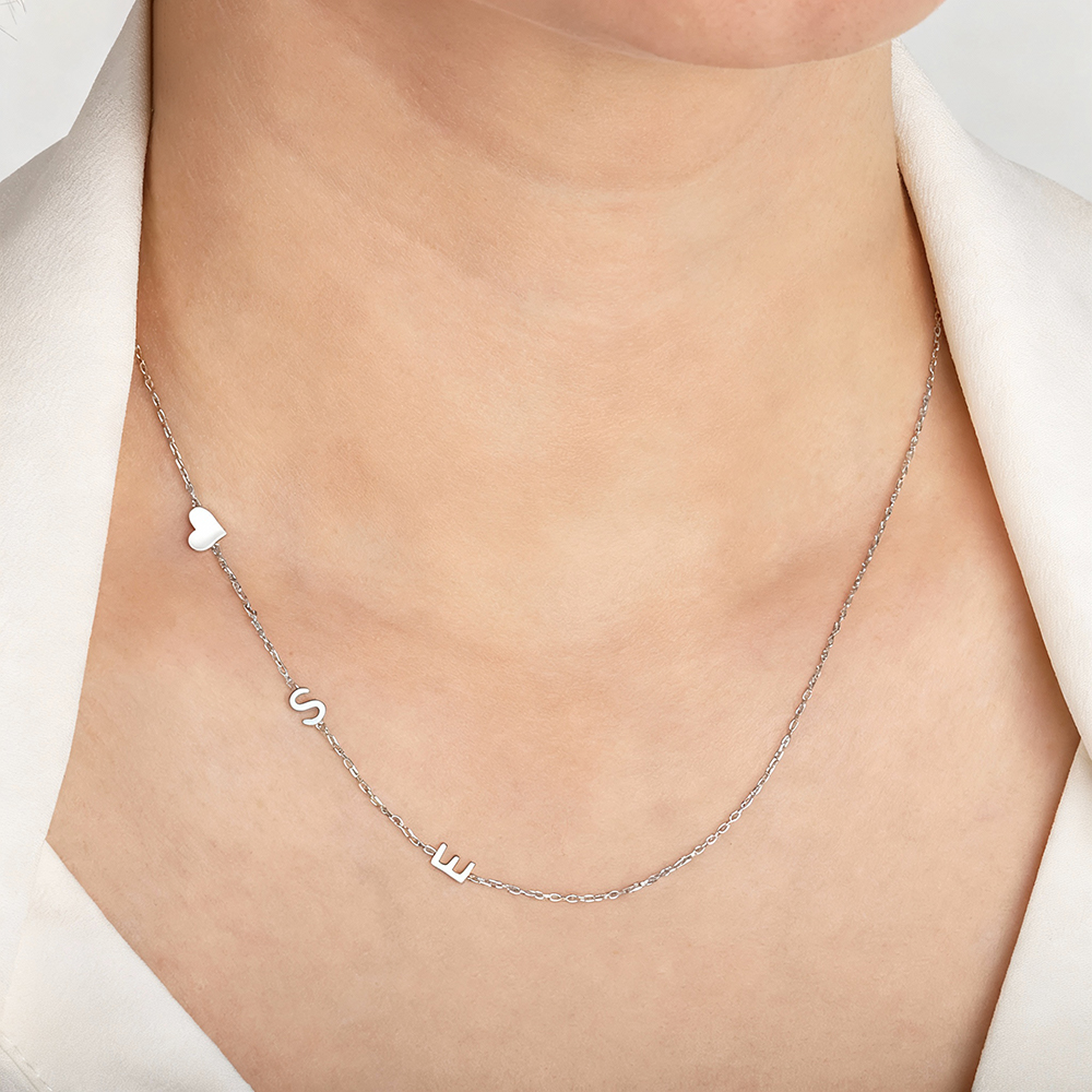 Custom Heart Sideways Letter I - Women Fashion Names avis et prix