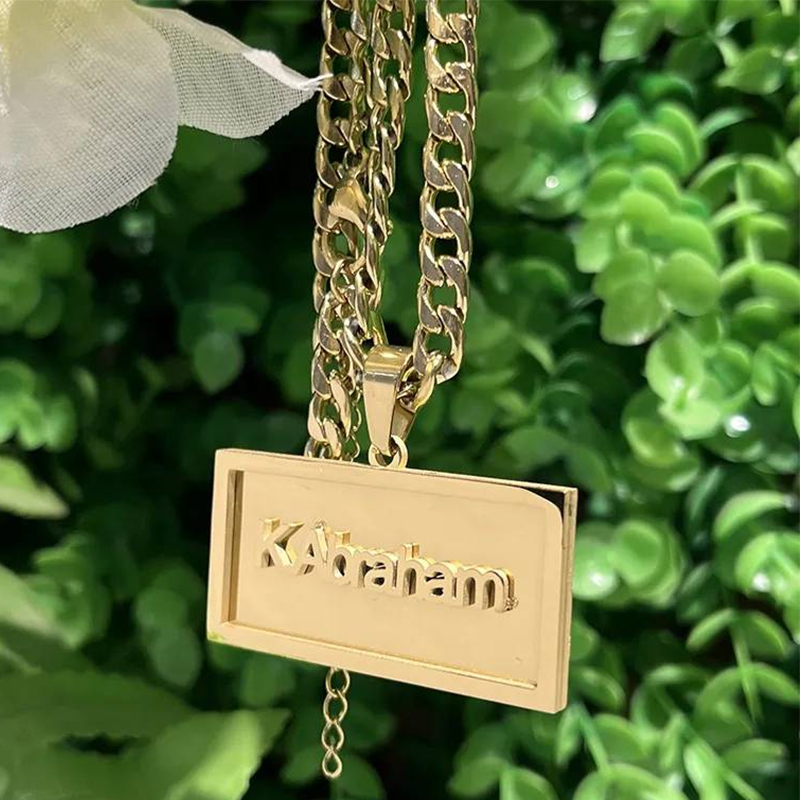 Custom Name Hip Hop Necklace f - Women Fashion Names avis et prix