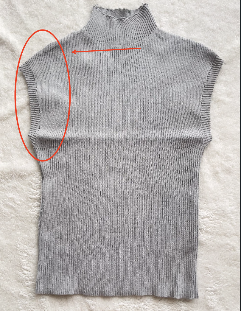 Sleeveless Mock Neck Knit Top  - Ribbed Knit Sweater avis et prix