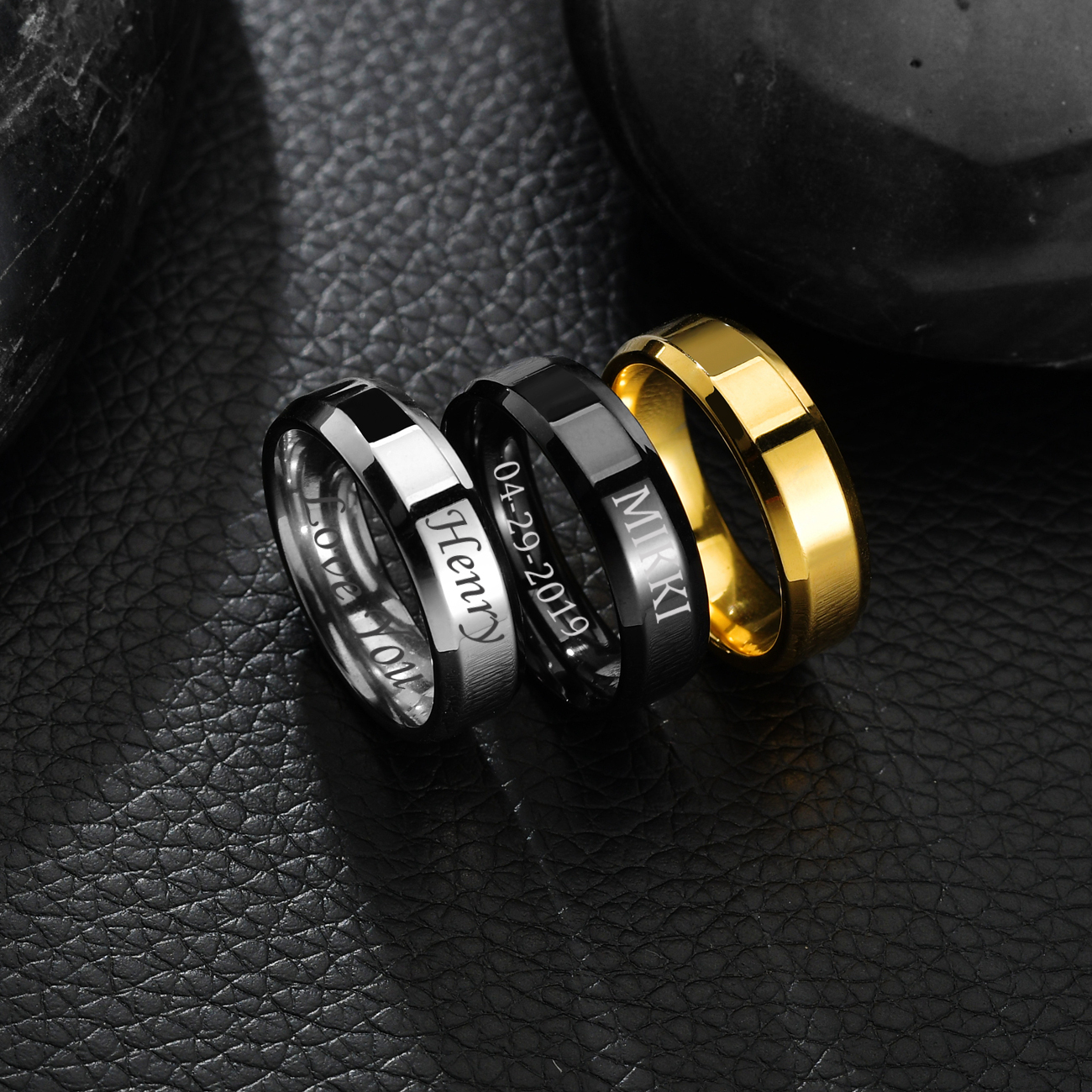 Atoztide 4/6/8mm Personalized  - Women'S Fashion Rings Gold avis et prix