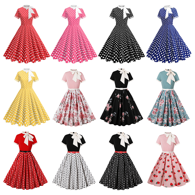 50 60s Vintage Dress Women Pol - Women'S Fashion From The 60S avis et prix