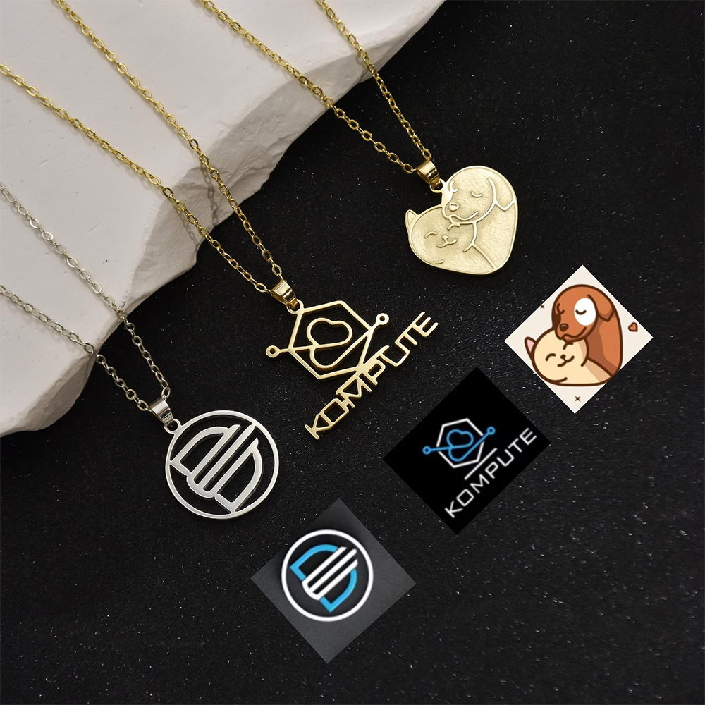 Custom Company Logo Necklace P - Women Fashion Names avis et prix