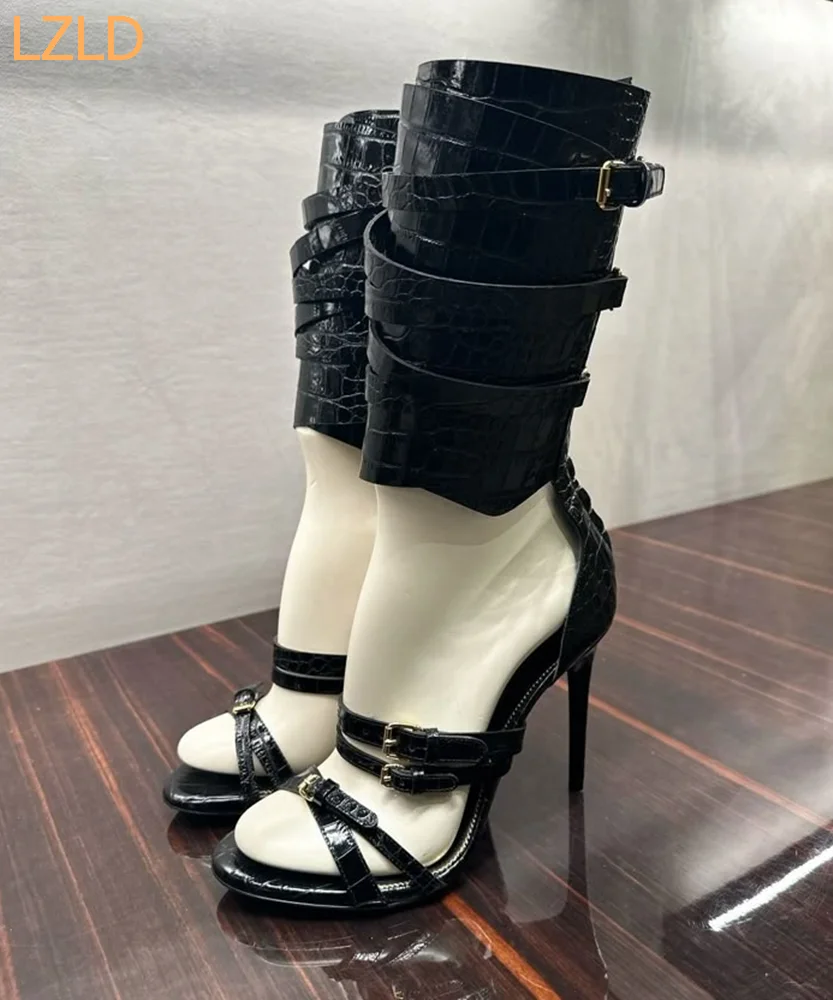 Black Sexy Catwalk Women Sanda - Women'S Fashion Belts avis et prix