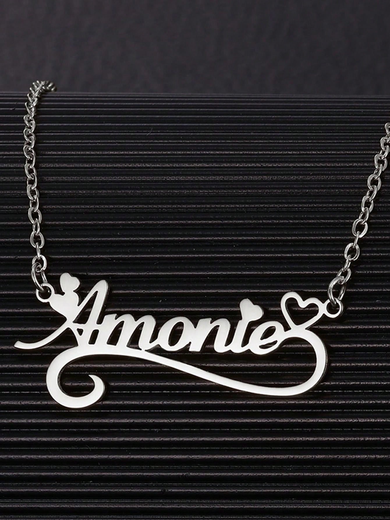 Custom Name Hollow Heart Neckl - Women Fashion Names avis et prix