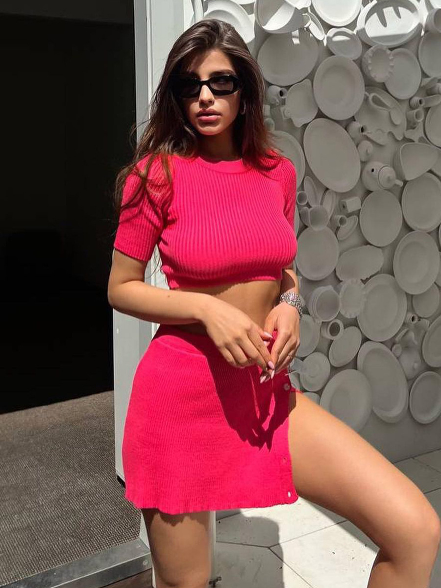 EINY Knitwear 2 Piece-Set Wome - Ribbed Knit Sweater avis et prix