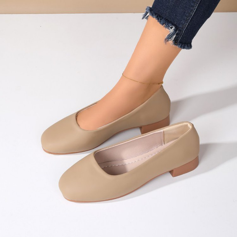 Soft Leather Round Toe Slip-On - Women'S Fashion Walking Shoes avis et prix
