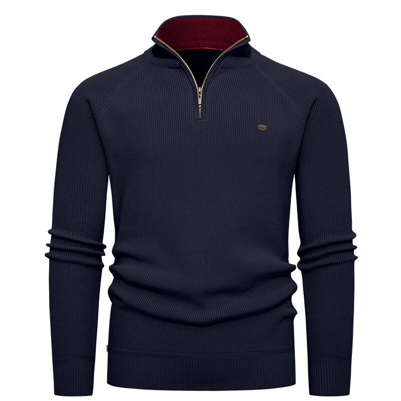 Men's Light Blue Ribbed Knit H - Ribbed Knit Sweater avis et prix