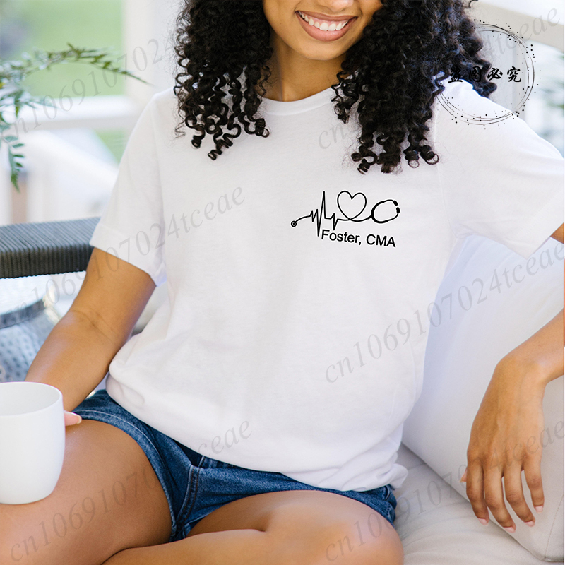 Custom Name Nurse Shirt Stetho - Women Fashion Names avis et prix