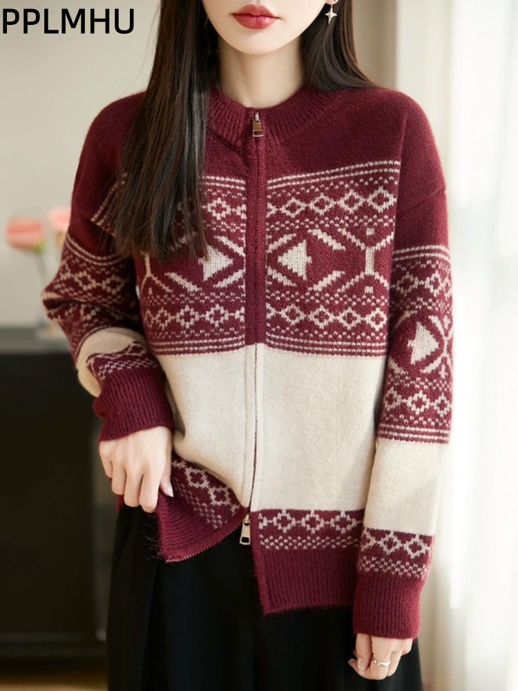 Vintage Jacquard Korean Fashio - Women'S Fashion Gilet avis et prix