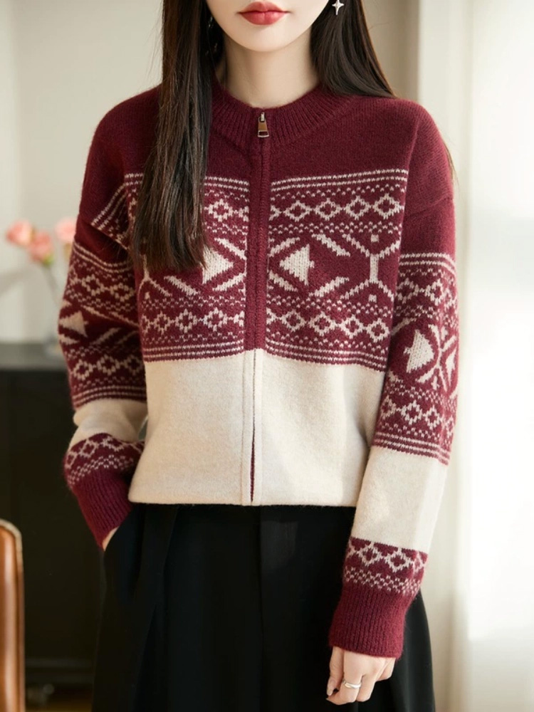 Vintage Jacquard Korean Fashio - Women'S Fashion Gilet avis et prix