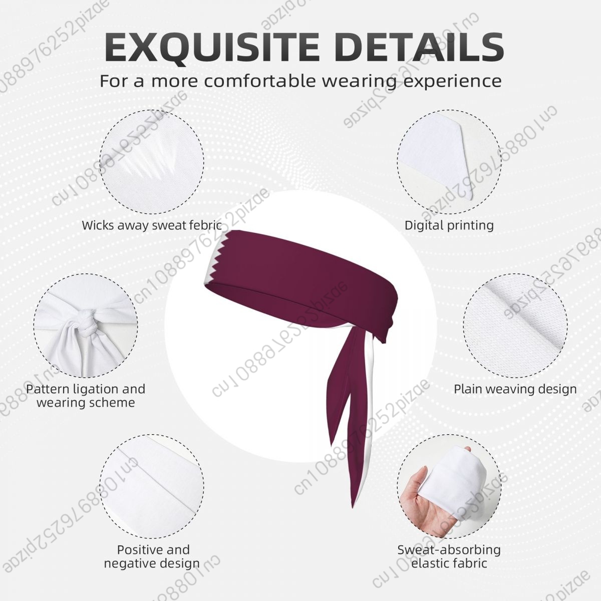 Qatar Tie Headband for Men Wom - Women Fashion Qatar avis et prix