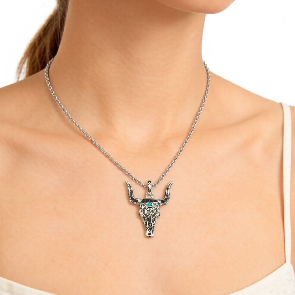 Pendant Bull Head Summer Fashi - Women'S Fashion Wild West avis et prix
