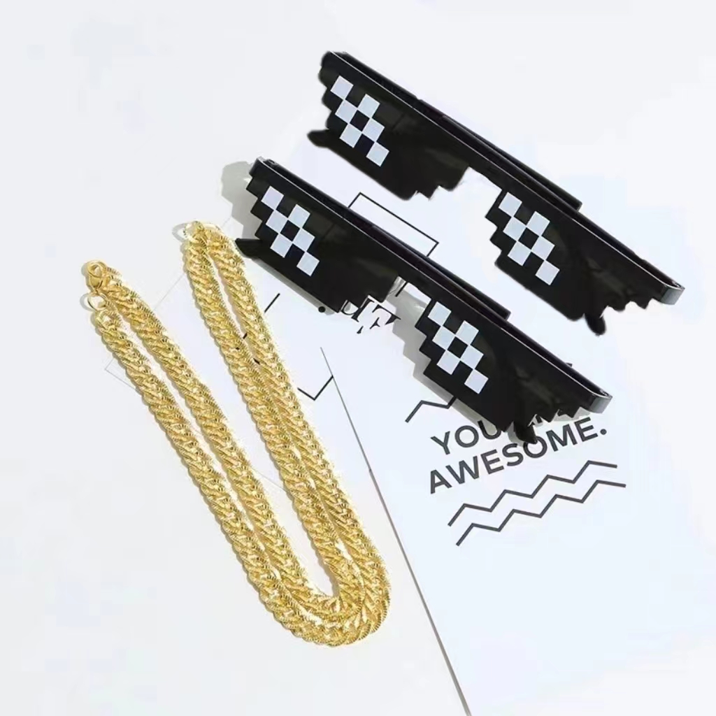 2Pcs Mosaic Sunglasses Cool Pa - Women Fashion Glasses avis et prix