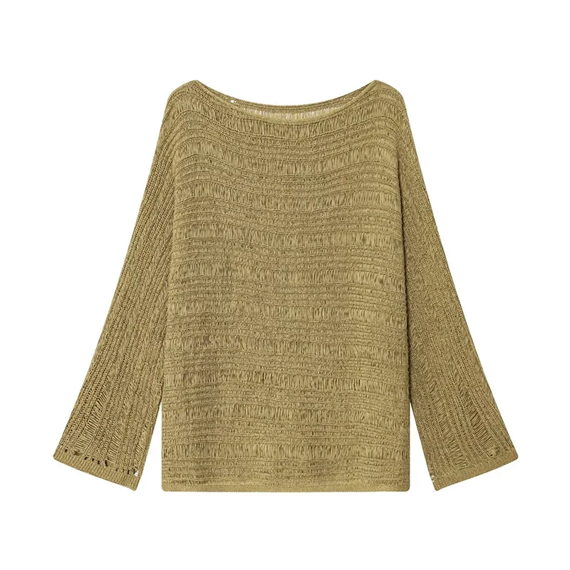 Vintage Boat Neck Knit Sweater - Women'S Fashion Tops avis et prix
