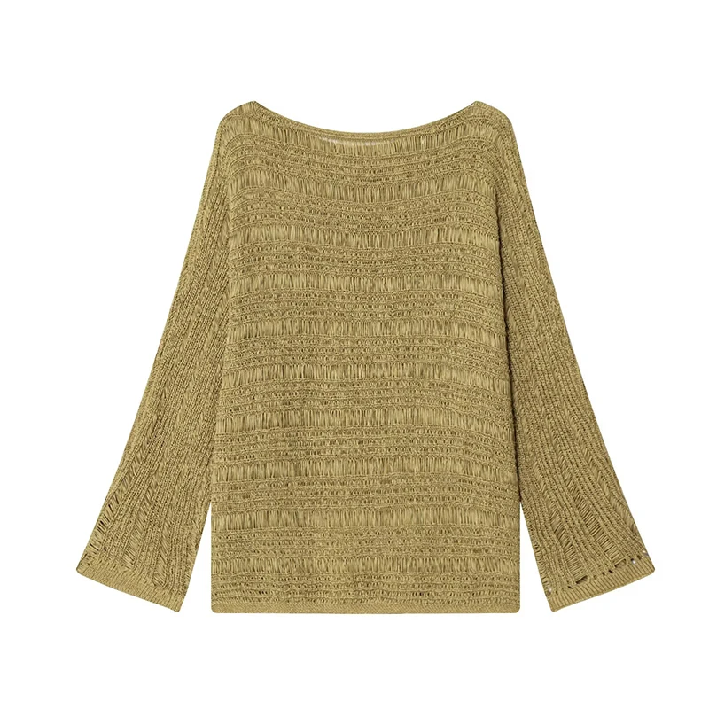 Vintage Boat Neck Knit Sweater - Women'S Fashion Tops avis et prix