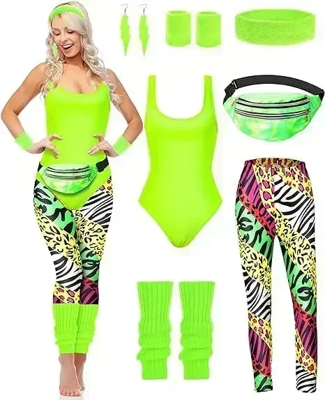 7 Pcs 80s Fancy Workout Costum - Women'S Fashion From The 80S avis et prix