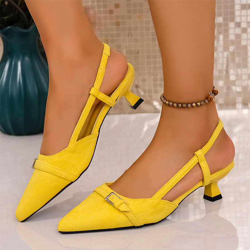 Fashion Yellow High Heels Sand - Women'S Fashion Spring 2025 avis et prix