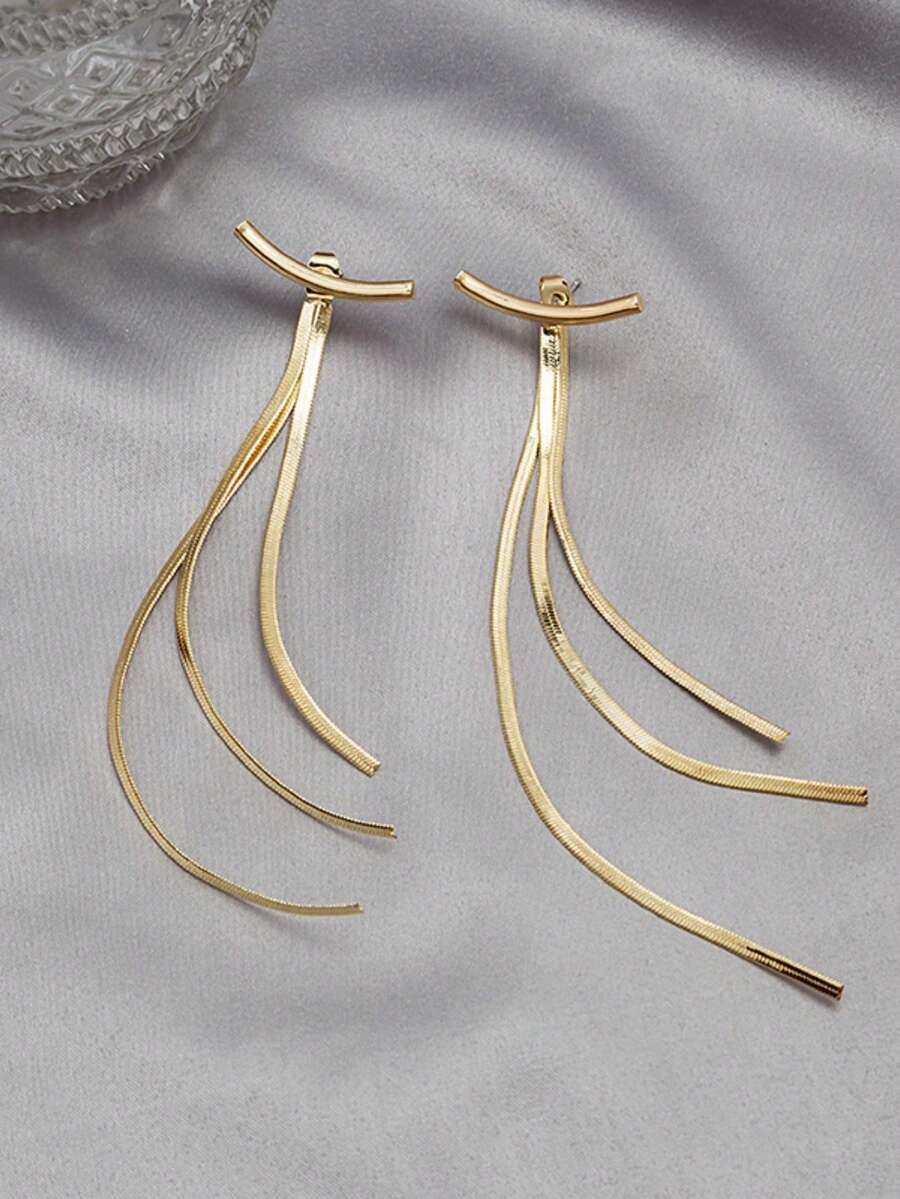 Gold-Tone Curved Bar Top Tripl - Women'S Fashion Layering avis et prix