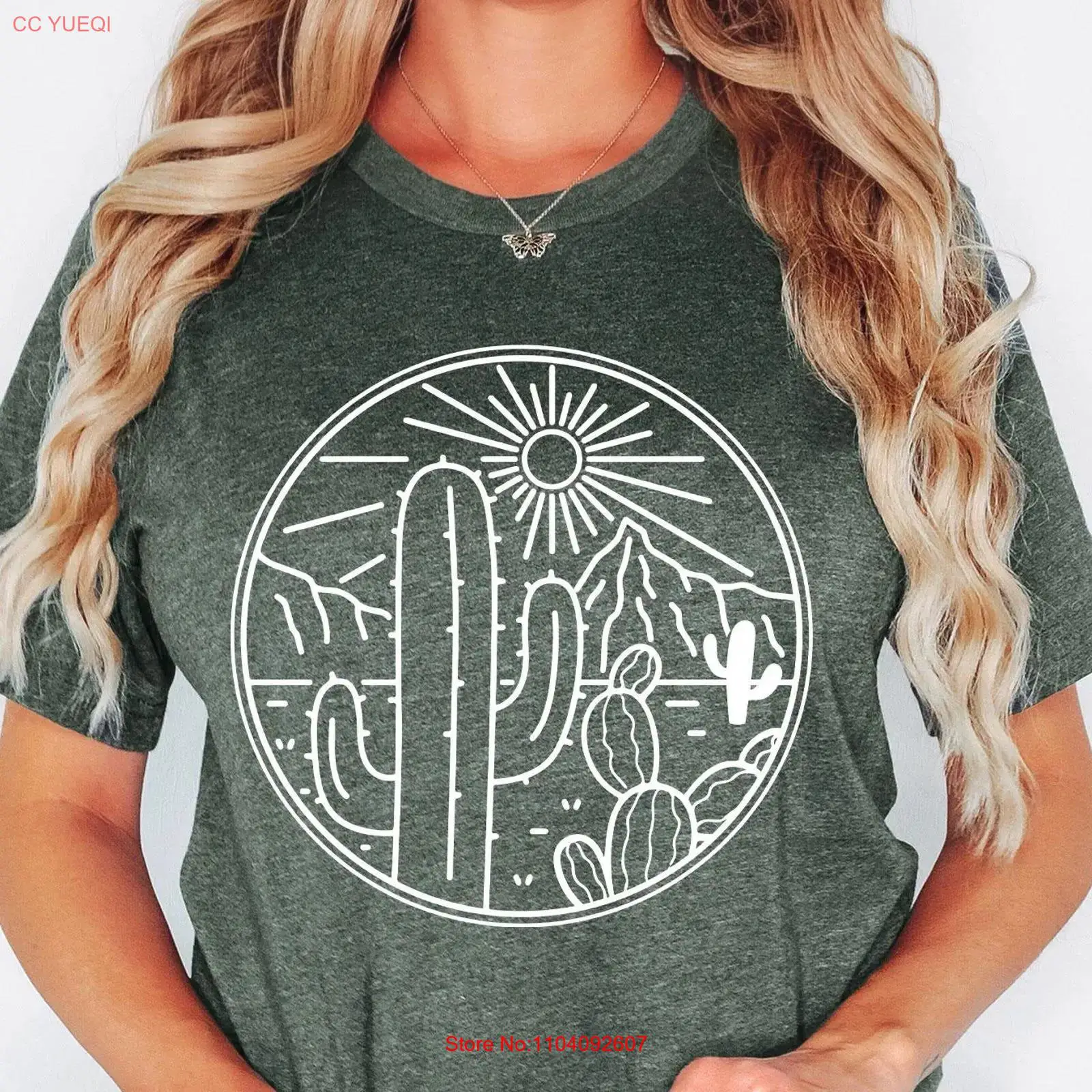 DeserT T Shirt Cactus Plants A - Women'S Fashion Wild West avis et prix