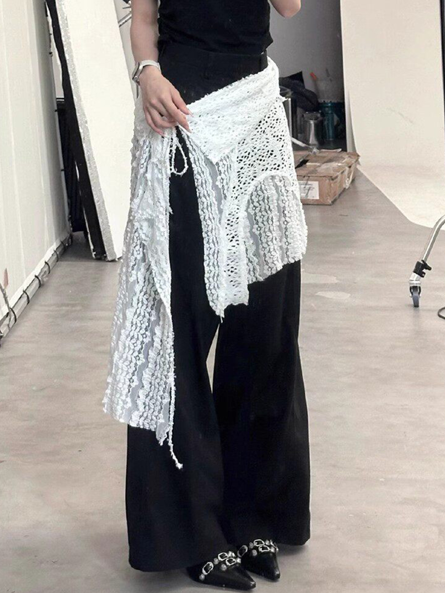 Street Style Layered Hollow ou - Women'S Fashion Layering avis et prix