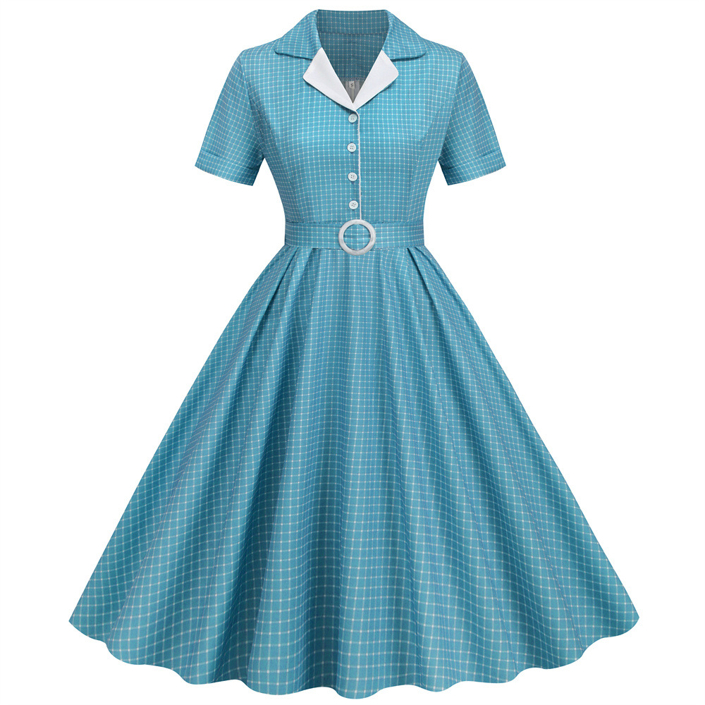 Plaid Vintage Office Lady Summ - Women'S Fashion From The 60S avis et prix