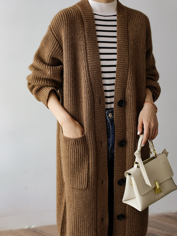 Baggy Long Knitted Cardigan Si - Women'S Fashion Gilet avis et prix
