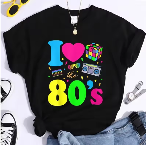 New Fashion I Love The 80s T-S - Women'S Fashion From The 80S avis et prix