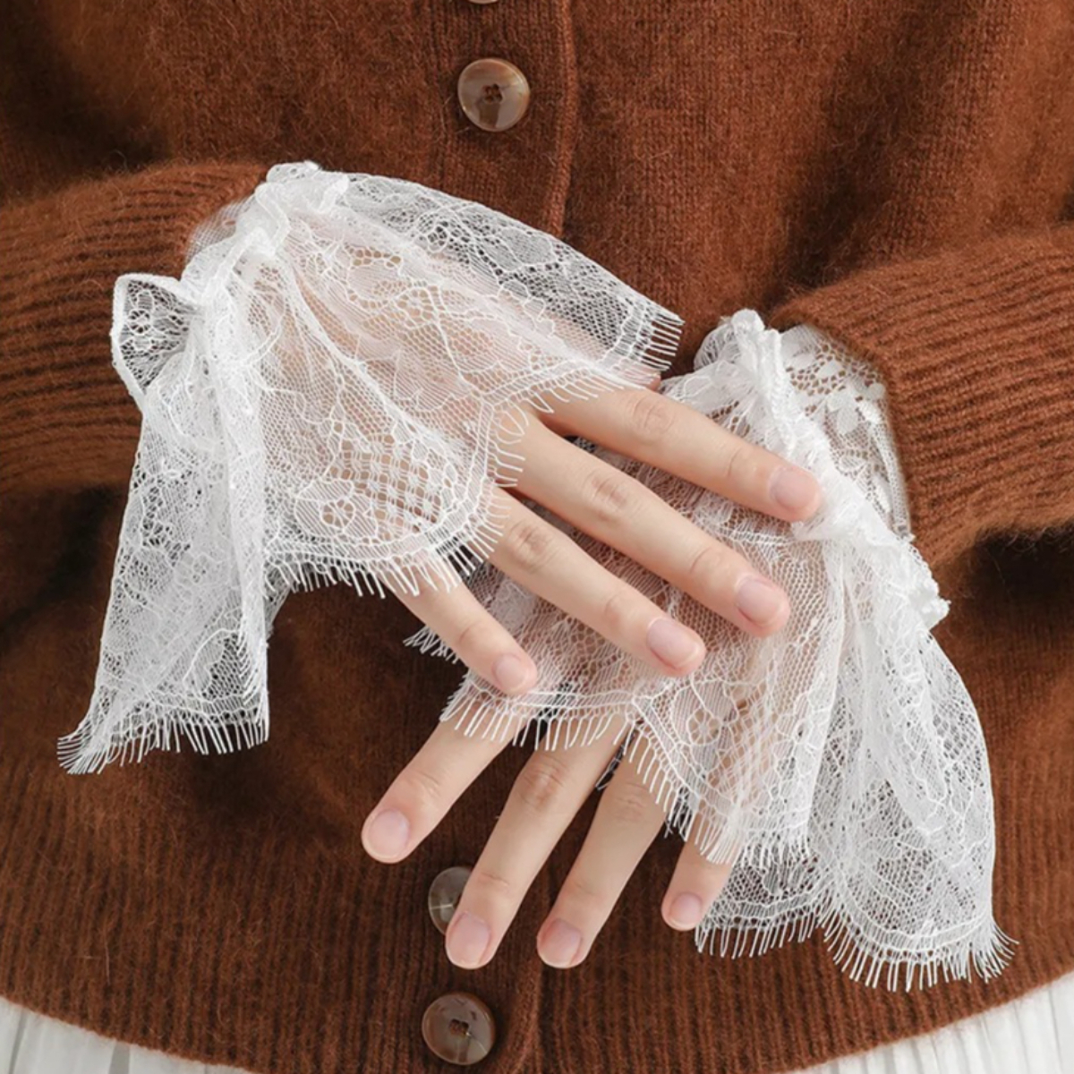 Detachable Lace Flower Mesh Fl - Women'S Fashion Layering avis et prix