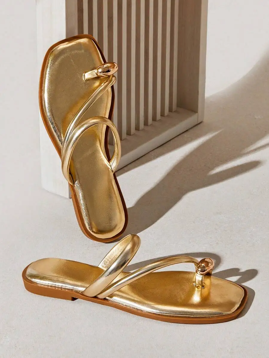 Womens Square Toe Minimalist M - Women'S Fashion Rings Gold avis et prix